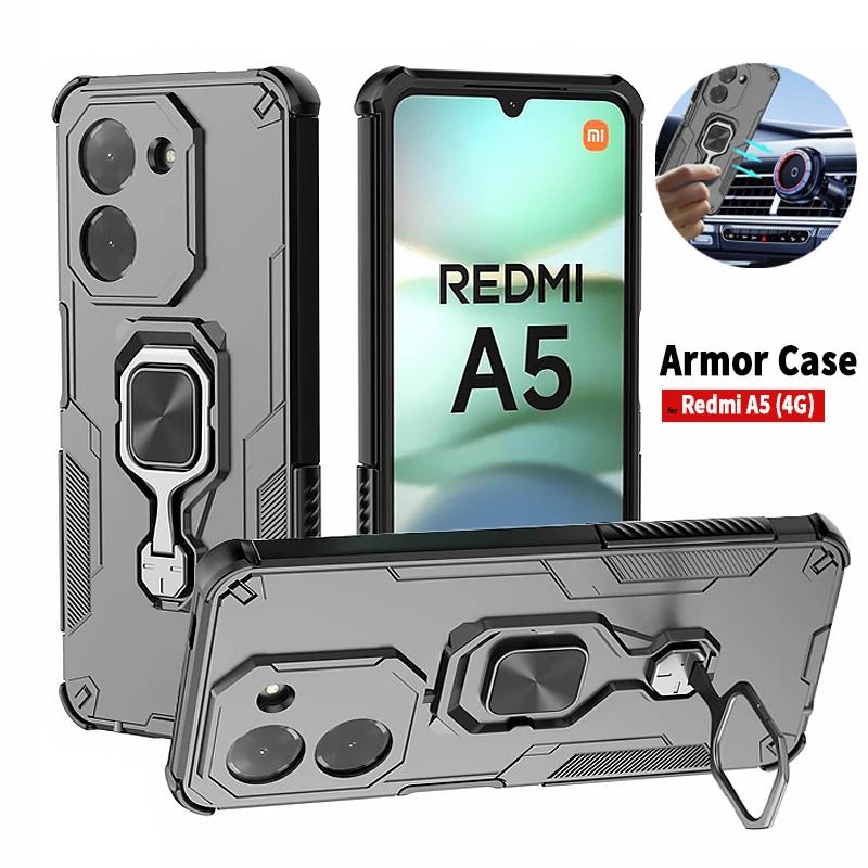 Для Xiaomi Redmi A5 Global Чехол Ударопрочный ТПУ Броня ПК Кольцо-подставка Задняя крышка для RedmiA5 A 5 4G Автомобильный держатель Защитная крышка для объектива Capa