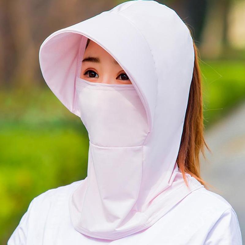 Летние шляпы из ледяного шелка для женщин, шляпа от солнца с дышащим солнцезащитным кремом, уличная пляжная кепка для езды на велосипеде, козырек с широкими полями, защита от ультрафиолета, шляпа от солнца