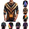 Men's T Shirt O-Neck Clothing Apparel Outdoor Long Sleeve Print Fashion Designer Vintage