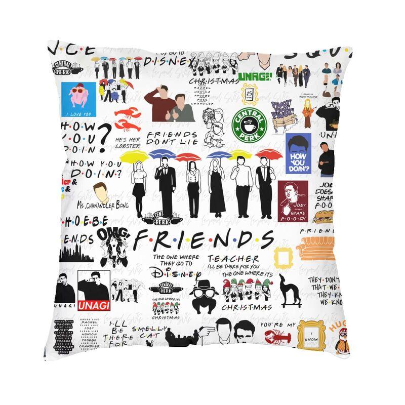 Friends Classic TV Show Cushion Cover Doublesided Print Throw Pillow Case for Sofa Custom Pillowcase Decoration