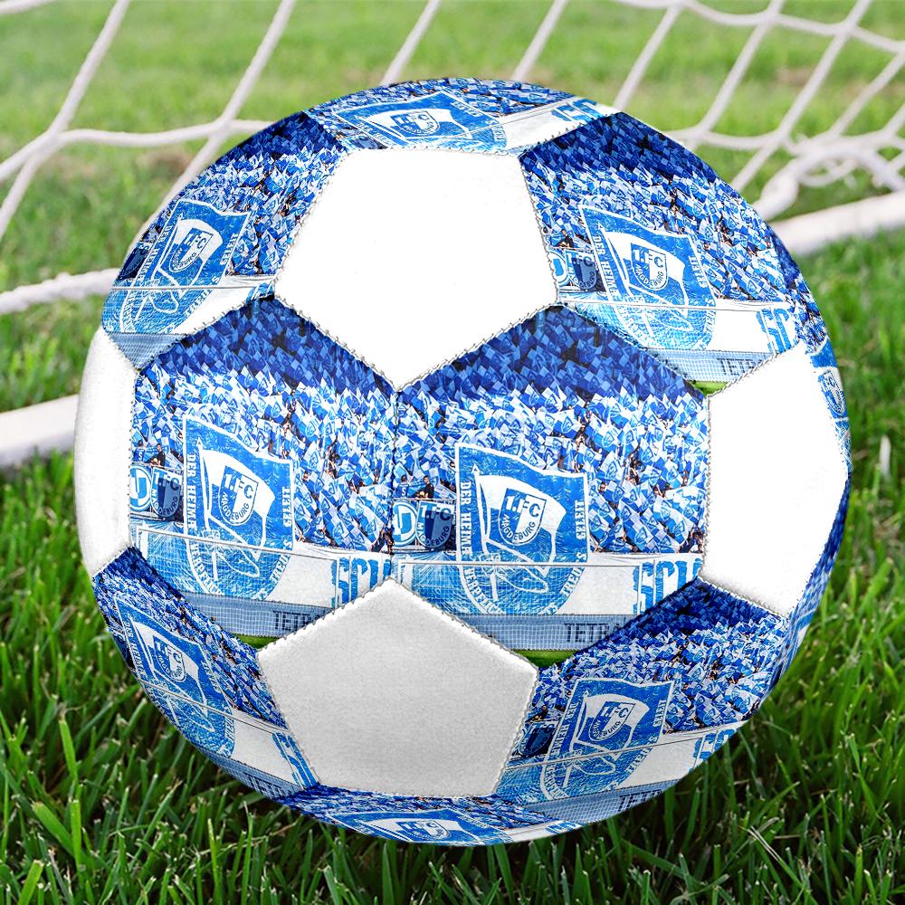 Футбольный мяч FC Magdeburg, разноцветный, подходит для всех возрастов, сшит на машине, материал ПВХ, соревновательного уровня, прочный и с высоким отскоком