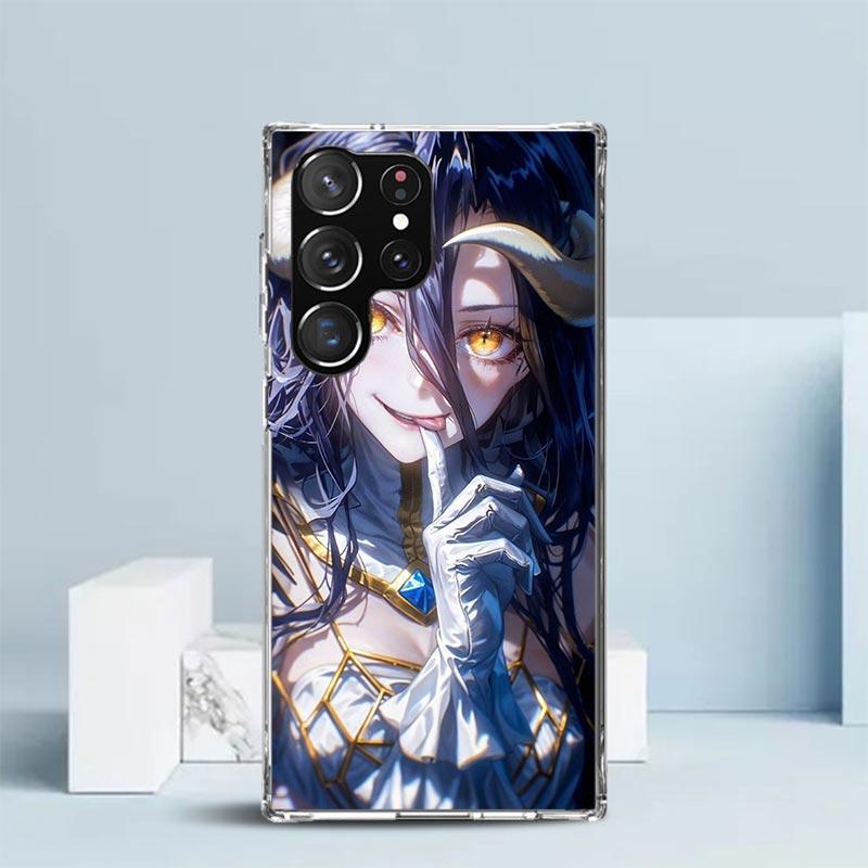 Чехол для телефона Аниме Overlord Альбедо для Samsung Galaxy S24 S25 Edge S26 Ultra S22 S23 Plus S21 + S20 FE Мягкий ТПУ Задняя крышка Galaxy