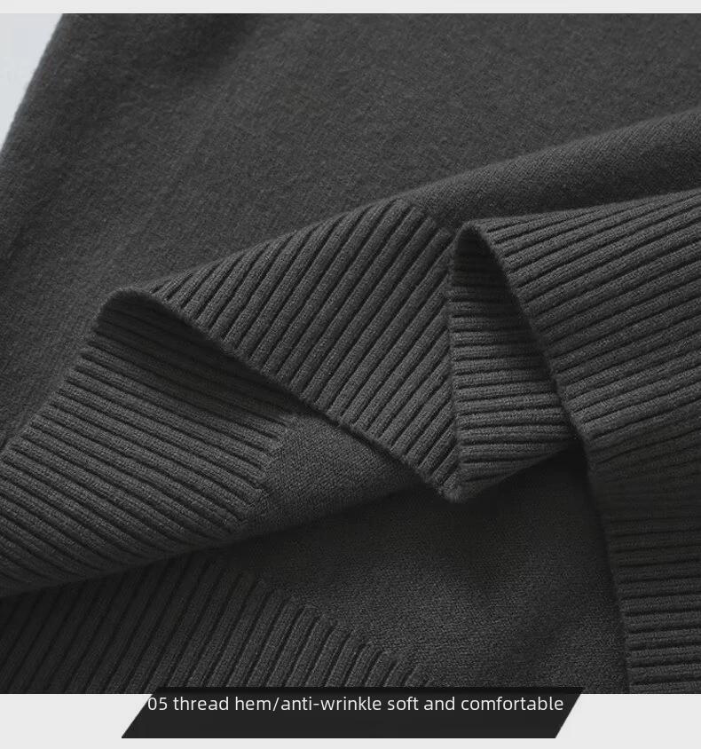 Мужской модный брендовый свитер с высоким воротом — свободный, теплый, толстый, на осень/зиму