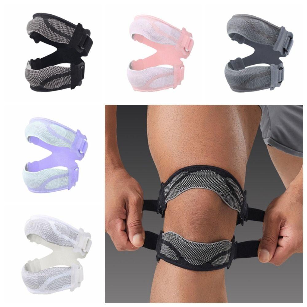 Protection Knee Patella Tendon Knee Straps Double Silicone Sports Knee Brace  Fitness