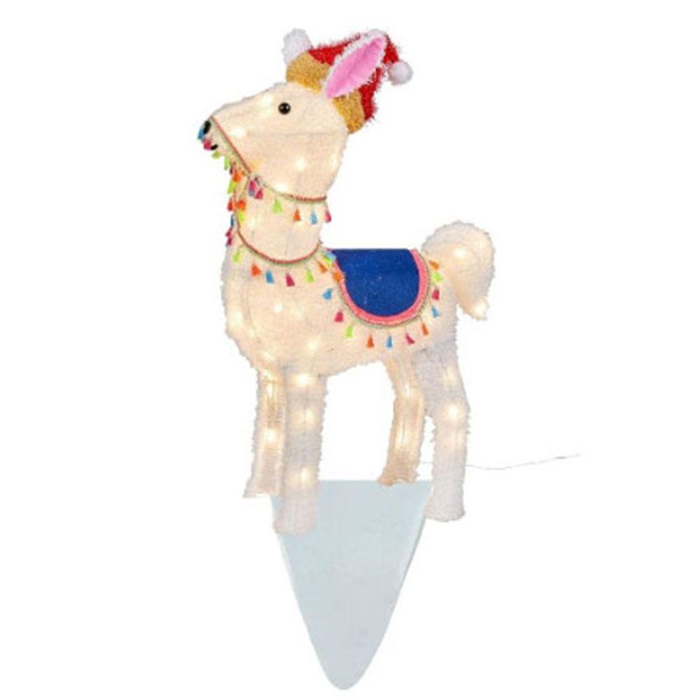New Realistic Christmas Light-Up Ornaments Acrylic Creative Yard Sculpture Light With Light Christmas Dog Light String