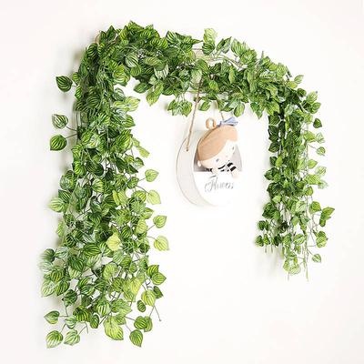 1/3 шт. 2,1 м Гирлянда из искусственных листьев плюща зеленого цвета Искусственная лиана Подвесной декор для дома и сада Свадебная вечеринка Венок Листья Принадлежности