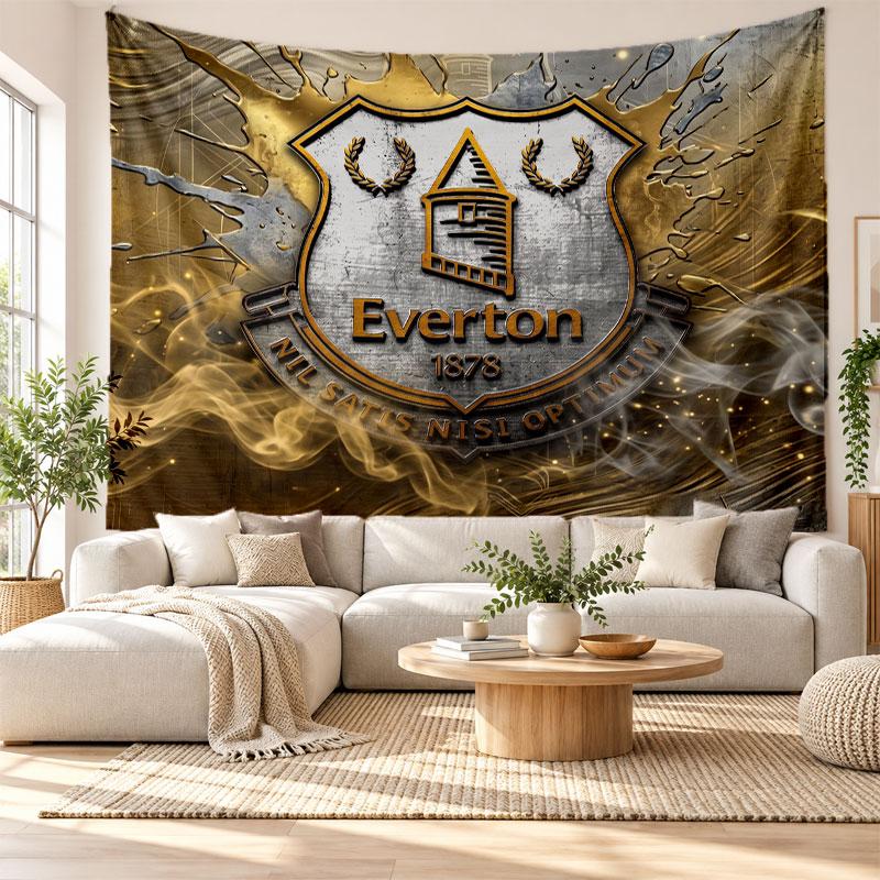 Everton Football Wall Tapestry, Soft Fabric Wall Hanging, Decorative Backdrop For Bedroom Home Wall Art