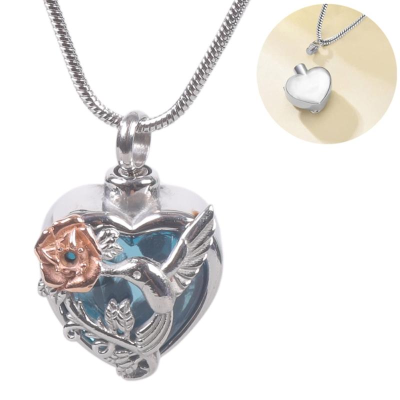 Мемориальное ожерелье, контейнер для праха, медальон, кремационное украшение на шею для праха/волос, элегантное ожерелье-медальон для женщин и мужчин