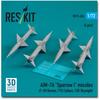 Reskit Missile 3D Printer Resin Kit 1/72 AIM-7A "Sparrow I" (4 Pieces) RSK72-0454 (Airplane)