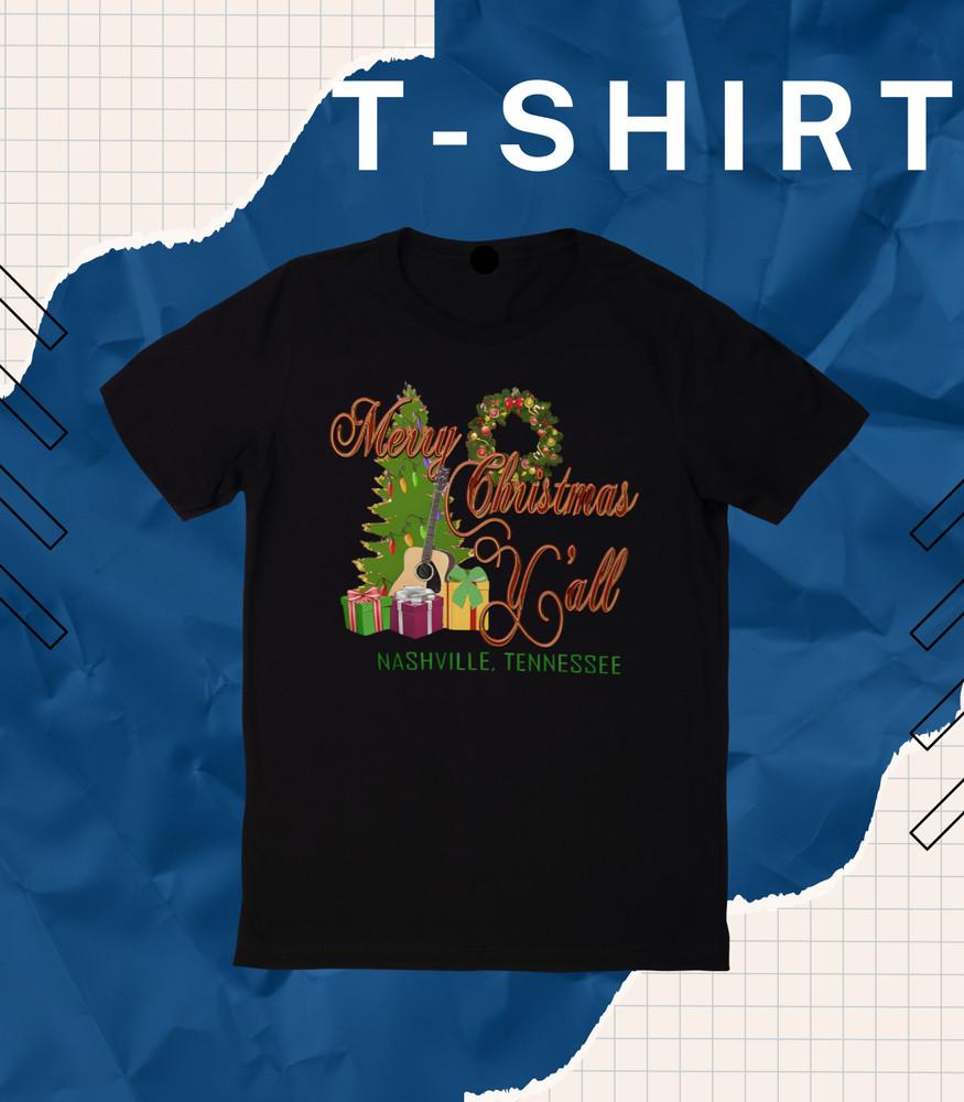 Merry Christmas Y'all from Nashville Classic Round Neck Short Leeve T-Shirt Chri
