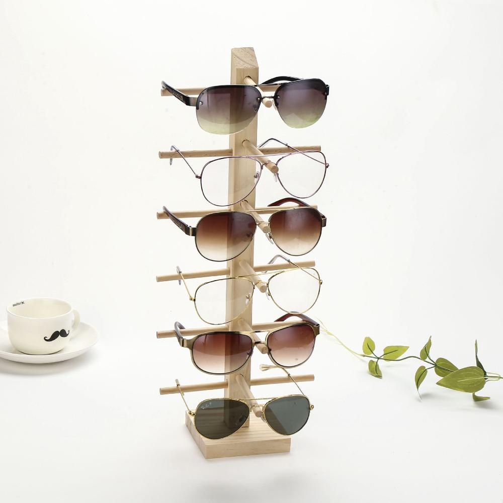 Saving Shelf Multi Layers Wood Exhibition Frame Eyeglasses Display Stands Glasses Shelf Holder Sunglasses Storage Rack
