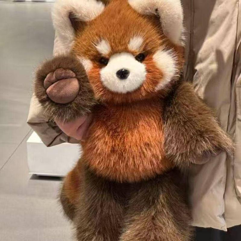 Cute Highland Raccoon Plush Toy - Huggable Running Red Panda Stuffed Animal Made With Premium Soft Fabric, Soothing Companion