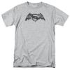 Batman V Superman Cityscape Logo Mens T Shirt Athletic Heather Officially Licens