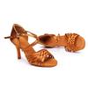 Women's Satin High Heels Dance Shoes Latin Tango Waltz Modern Anti Slip Dance Shoes Indoor Fur Sole Heeled 8CM