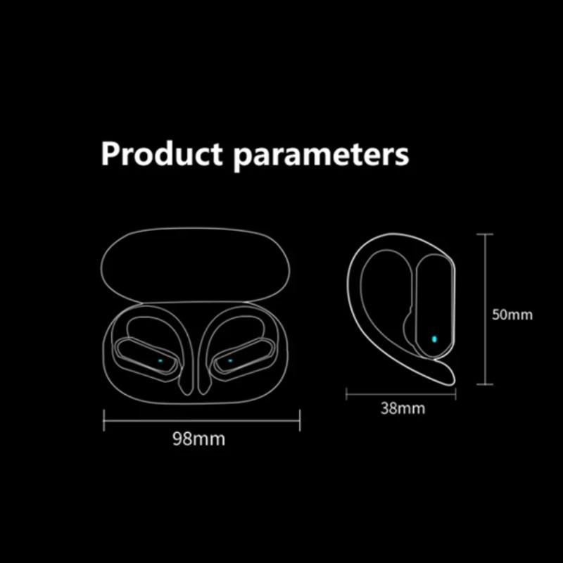 Беспроводная Bluetooth-гарнитура, спортивная гарнитура с сенсорным управлением и микрофоном