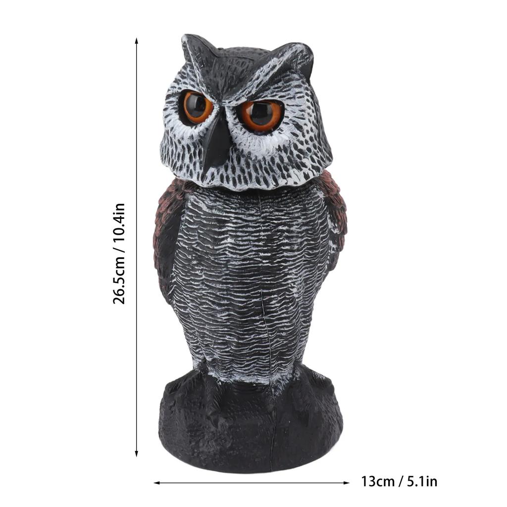 Owl Decoy Plastic Shake Head Owl Decoy To Scare Birds Away Scarecrow Fake Owl Outdoor Garden Decoration Owl Decoy To Scare Birds