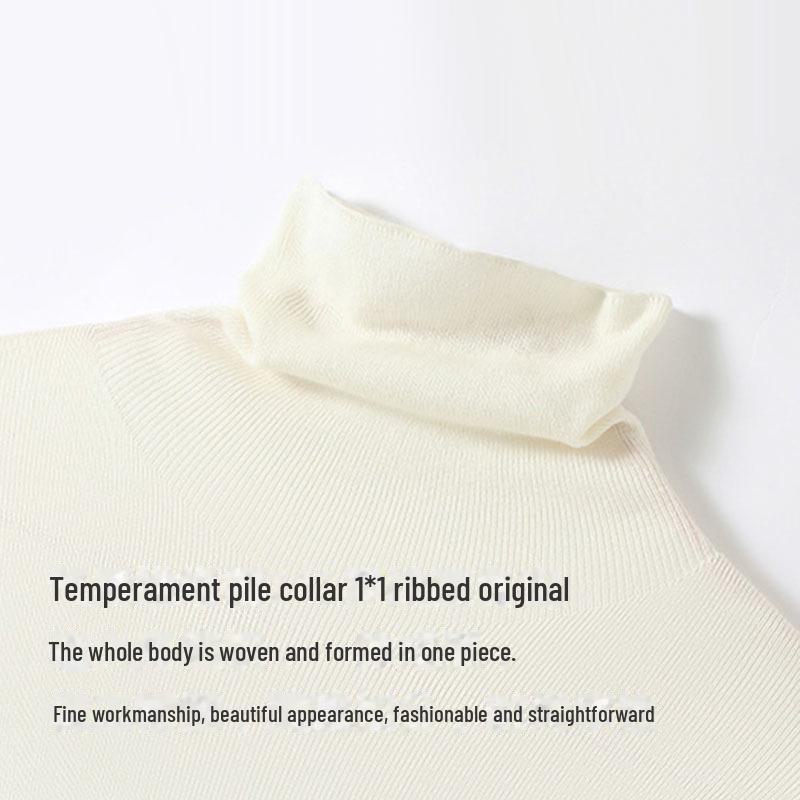 Tangge Silk-Cashmere Turtleneck Long Sleeve Warm Top