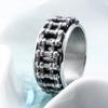 Модное креативное кольцо-механическая цепь для мужчин, очаровательное кольцо для вечеринки в стиле мотоциклов, хип-хопа, рока, подарок на день рождения