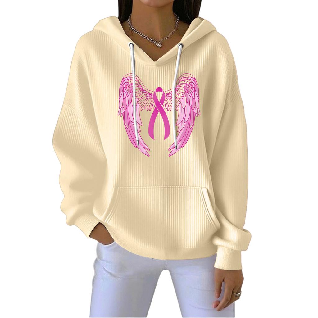 Women's Fashion CasualAngel Printed Pullover Sports Long Sleeve Sweatshirt