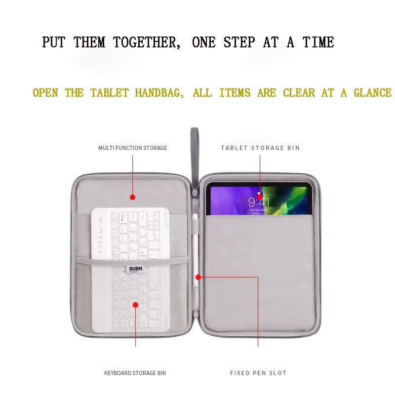 Портативная сумка-чехол для планшета, сумка-переноска, водонепроницаемая, нескользящая, дорожная сумка-чехол для ноутбука с карманом