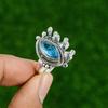 День матери Сделка Серебро 925 пробы Швейцарский голубой топаз Драгоценный камень Кольцо обещания жене