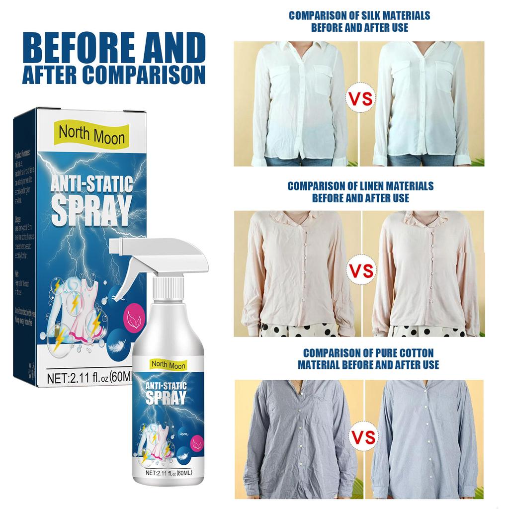 Антистатический спрей для домашней одежды. Одеяло, антистатический прочный пуховик, лак для волос.