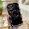 Phone Case: 2D flat, fits iPhone 18, 17, 16, 15, 14, 13, 12Pro protective case, short-haired girl silhouette, perfect Christmas and Halloween holiday 