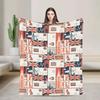 Union Jack UK Flag Flannel Throw Blanket  British London Symbol Soft Printed Bedspread for Bed Sofa Multifunctional