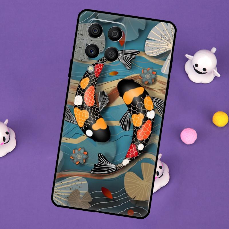 Чехол-обложка с изображением рыбы Кои Инь-Ян для Samsung Galaxy M54 M14 M34 M33 M13 M23 M53 M15 M55 M31 M51 M20 M30s M32 M52