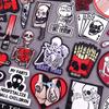 Skull Punk Embroidery Patches On Clothes Hip Hop Sexy Fusible Patch Iron On Patches For Clothing Love Patch For Clothes Decor