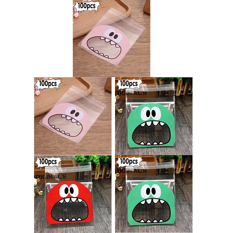 100-500pcs Transparent Plastic Bag Candy Cookie Gift Bag Clear OPP Self Adhesive Pouch For Birthday Party Candy Packaging Bag
