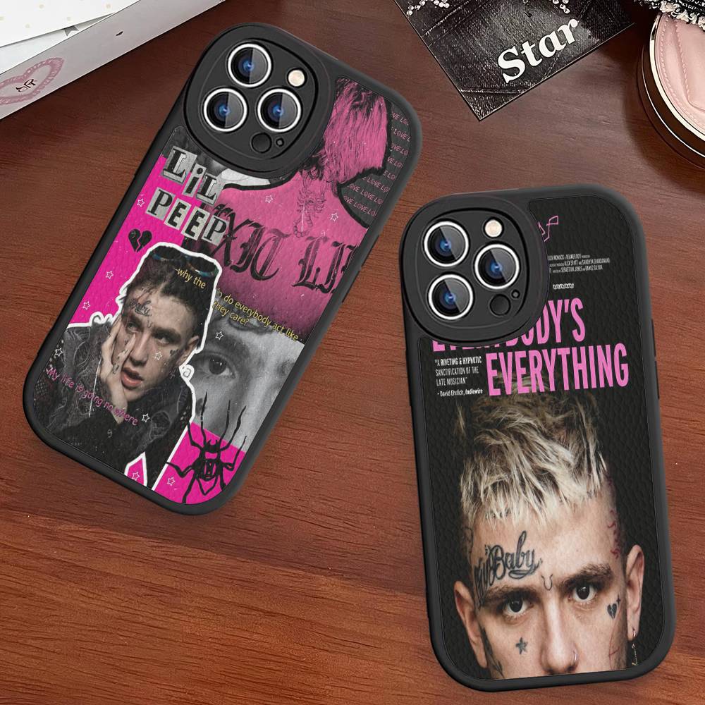 Кожаный чехол для телефона в стиле Хип-хоп Рэпер L-Lil P-Peep Для iPhone 16 16e 15 14 13 12 11 Pro Max Plus Mini
