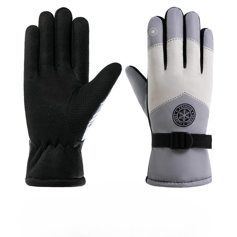 Велоперчатки Уличные Зимние Хлопковые Перчатки Теплые и Защищающие от Холода Перчатки Велосипедные Водонепроницаемые Утепленные Флисом Лыжные Перчатки