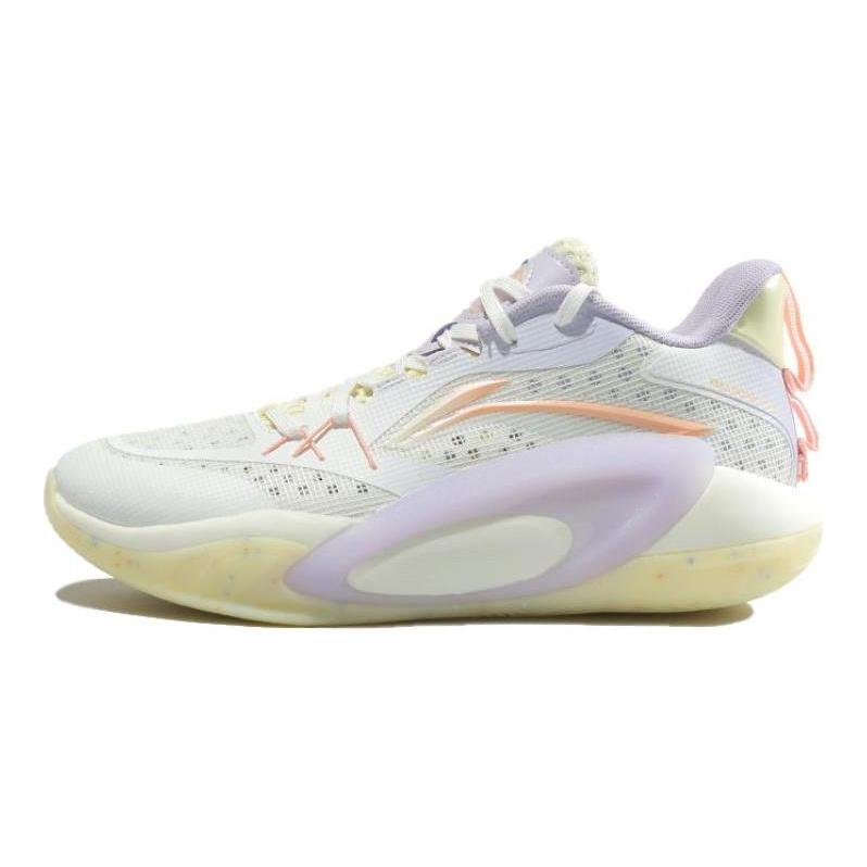 Li Ning Удобная амортизация, износостойкие низкие мужские баскетбольные кроссовки, фиолетовые ABPS047-5