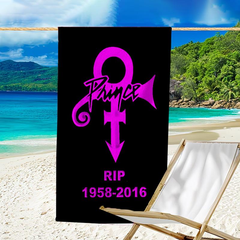 proof beach towel with a Purple Rain3 pattern - soft,absorbent,quick-drying,machine washable - perfect for swimming,camping,bathing