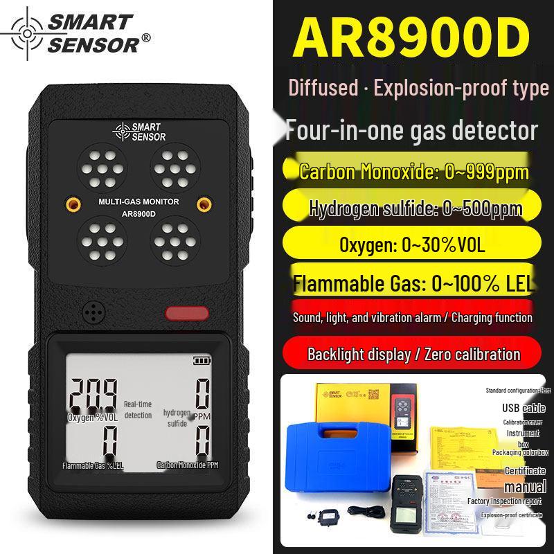 SMART-SENSOR Xima AR8900S Портативный газоанализатор 4-в-1