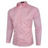 Мужская однотонная рубашка большого размера с длинным рукавом в стиле business casual