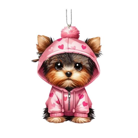 Автомобильная подвеска Акриловая качающаяся собака Легкое автомобильное зеркало Подвесные аксессуары для салона автомобиля Сумка на плечо Школьный ранец