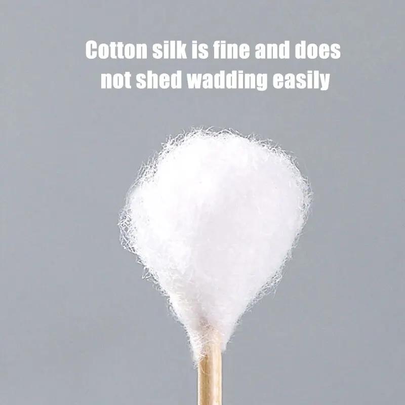 500 шт одноразовые ватные палочки с двухсторонним круглым наконечником для макияжа и снятия макияжа ежедневной уборки ухода за домашними животными многоцелевого назначения