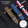 Нейлоновый кожаный ремешок для часов SWATCH Серии Холщовый сменный ремешок 17 мм 19 мм 20 мм Браслет Мужской Женский Аксессуары