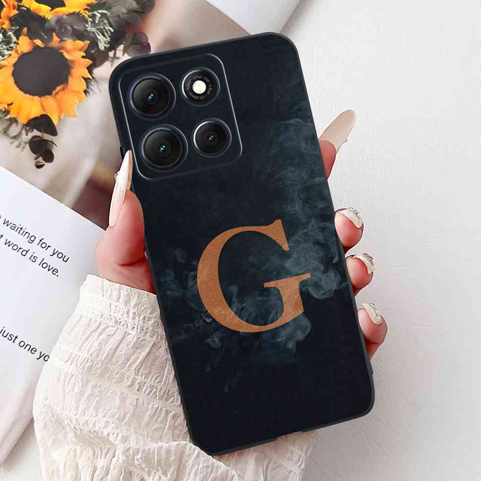 Горячий Чехол Для Motorola Moto G86 5G Буквы Короны A-Z Мягкий Силикон Черный ТПУ Чехол Для MOTO G86 XT2527-2 6.67" Защитный Чехол