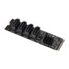 M.2 to Serial ATA3.0 Adapter Card ASM1166 M.2 M Key B Key PCI E 3.0 NVME Expansion Card with Smart Indicator Supports