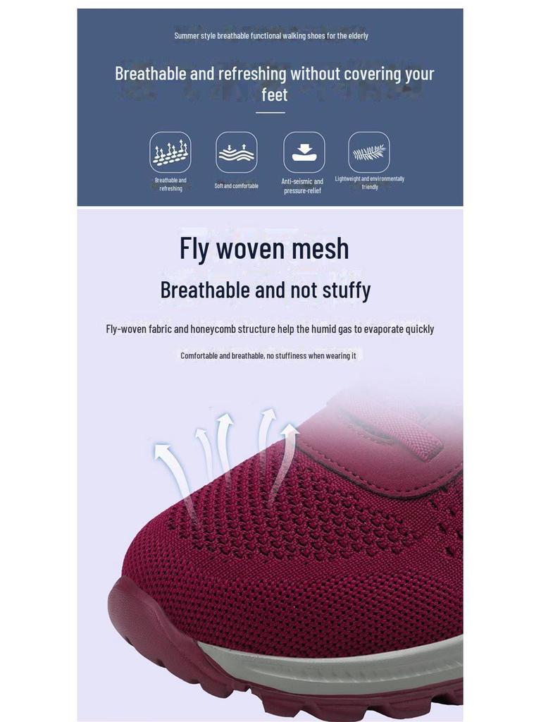 Genuine Soft-Soled Non-Slip Walking Shoes for Seniors - Lightweight & Comfortable for Spring and Autumn