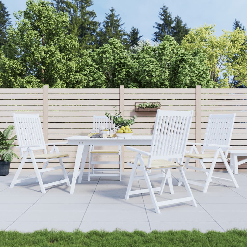 Garden Chair Cushions 4 pcs Cream 50x50x4 cm Oxford Fabric