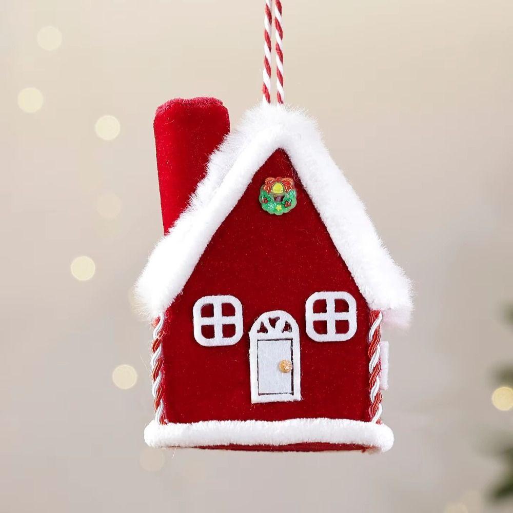 Velvet Texture Plush Hanging Ornament Plush Fabric Christmas Scene Prop For Home Decoration