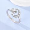 Original 925 Silver Rotatable Stars Sunflower Dolphin Open Rings for Women Girls Jewelry Birthday Anniversary Engagement Gifts