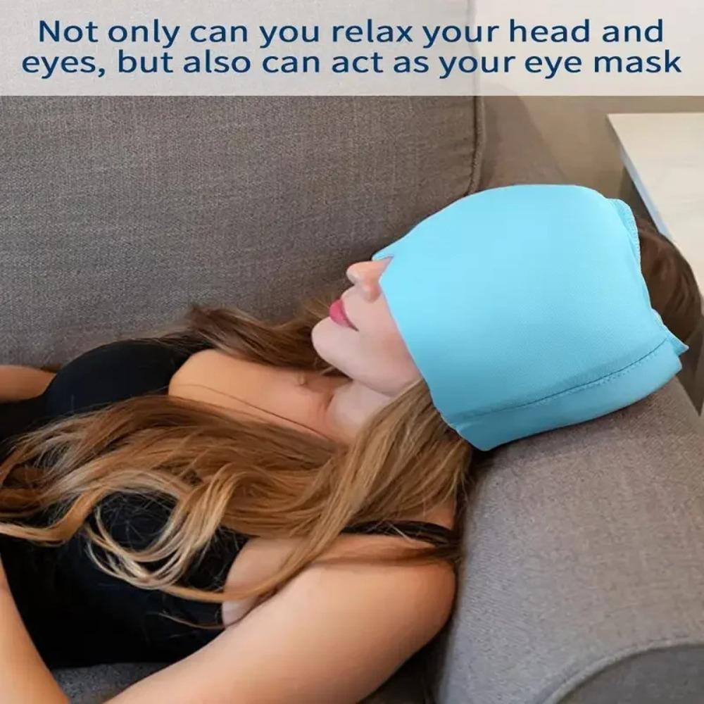 Cold Compress Head Massager Caps Migraine Relief Gel Eye Mask Ice Gel Ice Cap