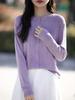 Women's Spring Korean Style Loose Wool Cardigan - Round Neck, Long Sleeve