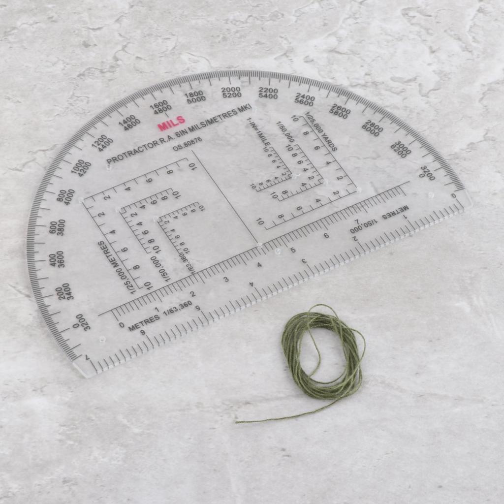 Land Navigation Protractor Map Reading for Camping Measuring