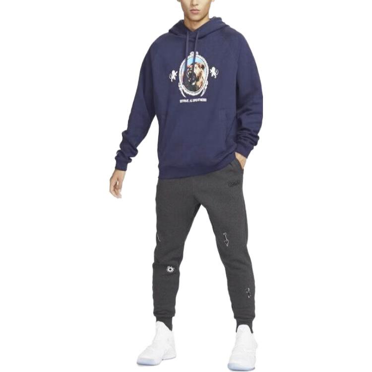 Nike Толстовка мужская флисовая с капюшоном LeBron Printed Dark-Purple FB7124-555